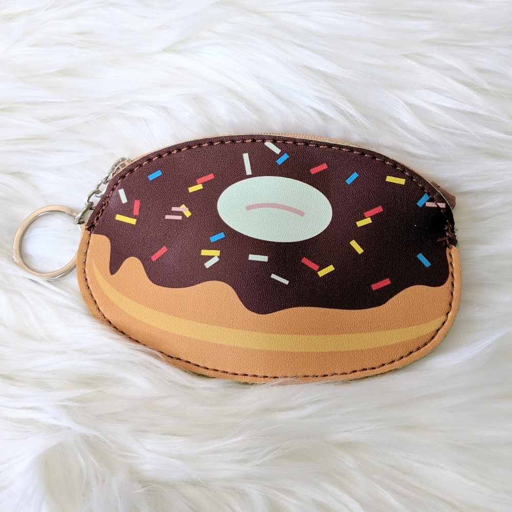 🛍️ 3/$12 Donut novelty zip change purse keychain